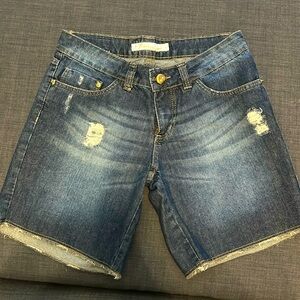 Denim shorts - size 2 - color dark Jeans with details